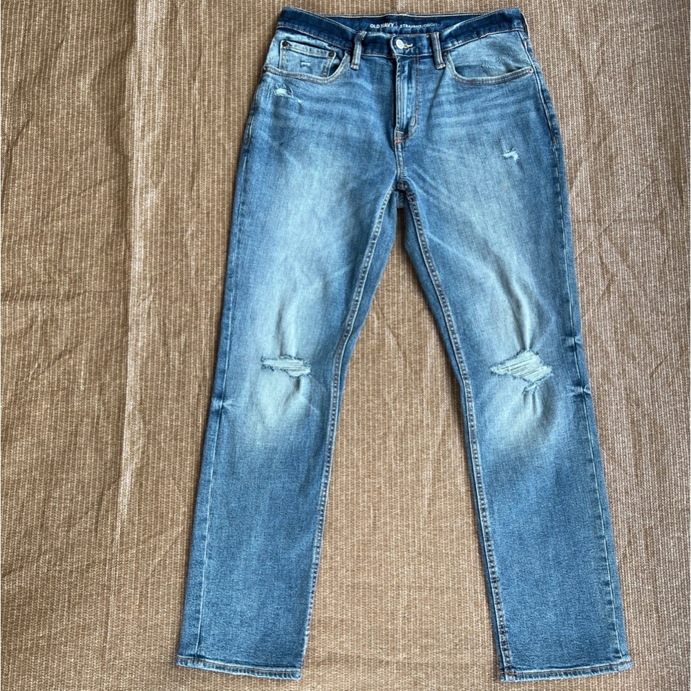 Old Navy Straight/Droit Demin Jeans Light Wash Mean’s Size 30x30